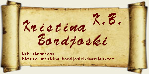 Kristina Borđoški vizit kartica